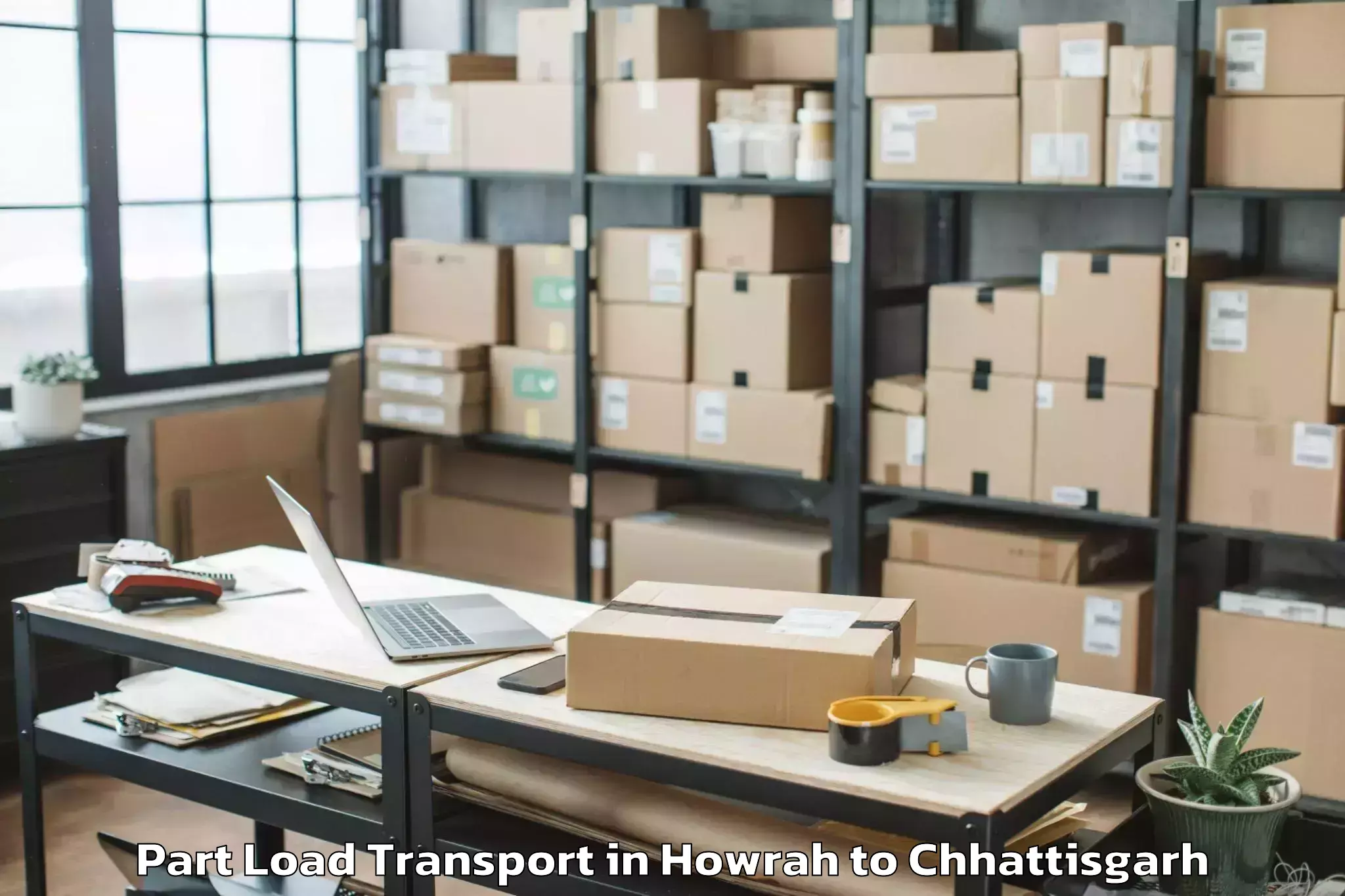 Quality Howrah to Raipur Part Load Transport